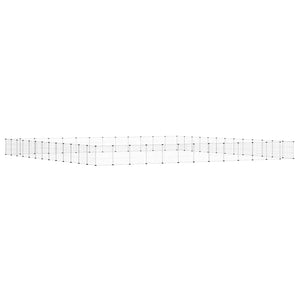 vidaXL 52-Piece Pet Cage with Door Black 35x35 cm Steel