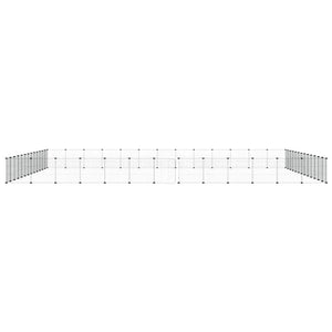 vidaXL 52-Piece Pet Cage with Door Black 35x35 cm Steel