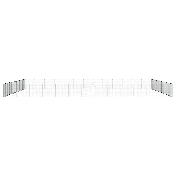 vidaXL 52-Piece Pet Cage with Door Black 35x35 cm Steel