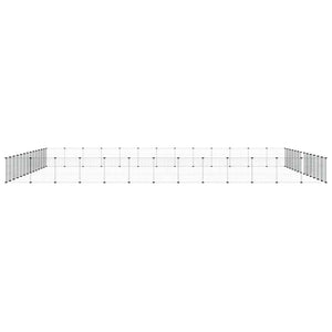 vidaXL 52-Piece Pet Cage with Door Black 35x35 cm Steel