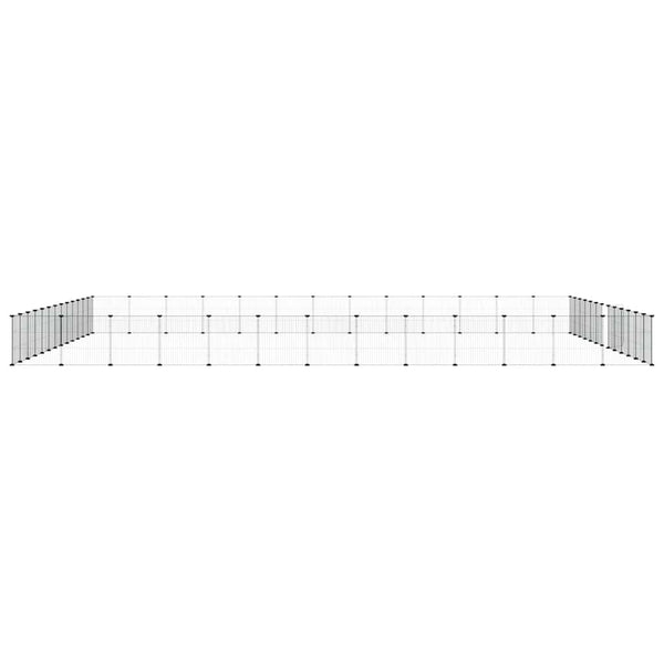 vidaXL 52-Piece Pet Cage with Door Black 35x35 cm Steel