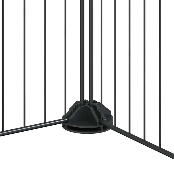 vidaXL 52-Piece Pet Cage with Door Black 35x35 cm Steel
