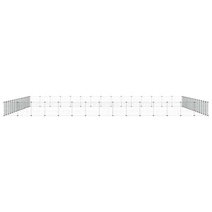 vidaXL 60-Piece Pet Cage with Door Black 35x35 cm Steel