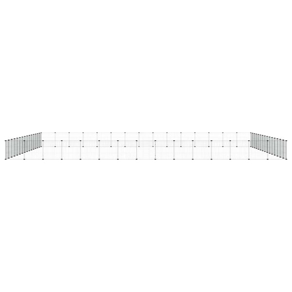 vidaXL 60-Piece Pet Cage with Door Black 35x35 cm Steel