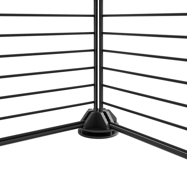 vidaXL 28-Piece Pet Cage with Door Black 35x35 cm Steel