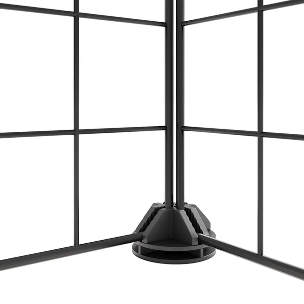 vidaXL 8-Panel Pet Playpen Black 35x35 cm Steel