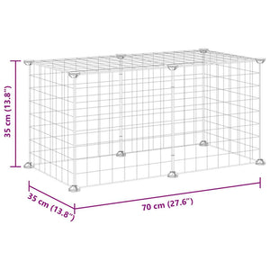 vidaXL 8-Panel Pet Playpen Black 35x35 cm Steel