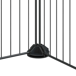 vidaXL 8-Panel Pet Playpen Black 35x35 cm Steel