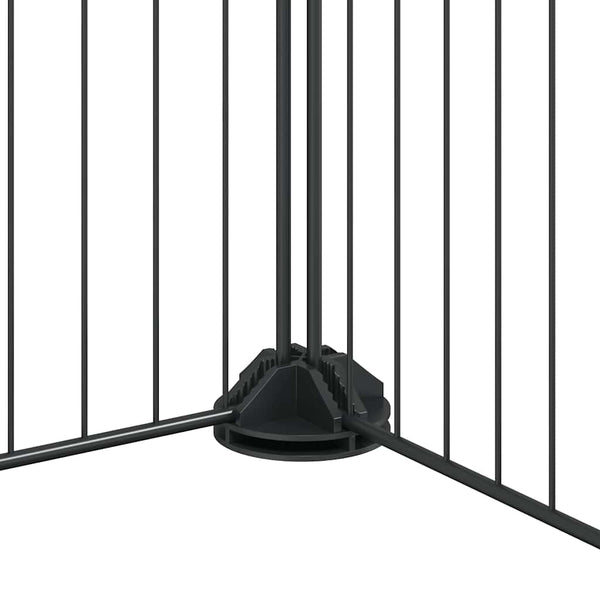 vidaXL 12-Piece Pet Playpen with Door Black 35x35 cm Steel