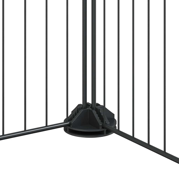 vidaXL 28-Piece Pet Cage with Door Black 35x35 cm Steel