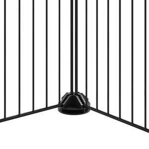 vidaXL 20-piece Pet Cage with Door Black 35x35 cm Steel