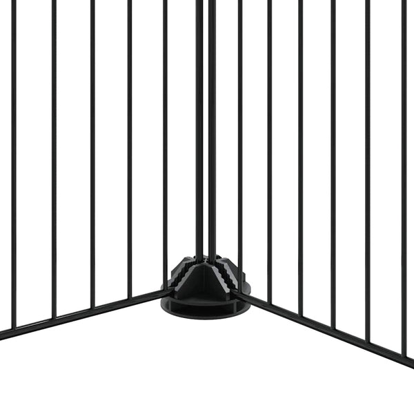 vidaXL 20-piece Pet Cage with Door Black 35x35 cm Steel