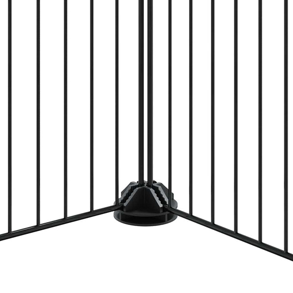 vidaXL 36-piece Pet Cage with Door Black 35x35 cm Steel