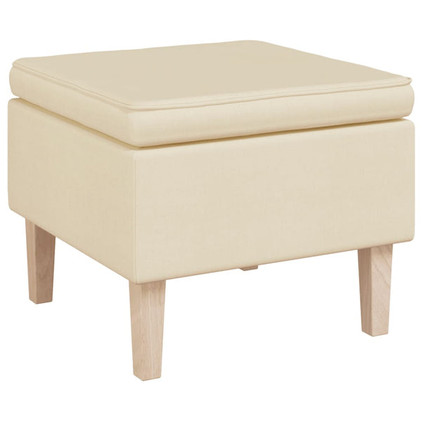 vidaXL Rocking Chair with Footstool Cream Fabric