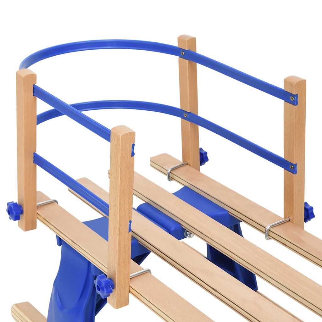 Blau Schlitten Rückenlehne Holz