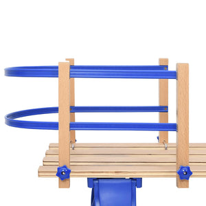 Blau Schlitten Rückenlehne Holz