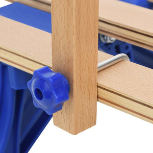 Blau Schlitten Rückenlehne Holz