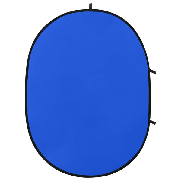 vidaXL 2-in-1 Oval Green Blue Photo Background 200x150 cm