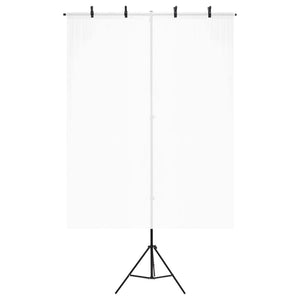 vidaXL T-Shaped Background Stand Black 151x60x(70-200) cm