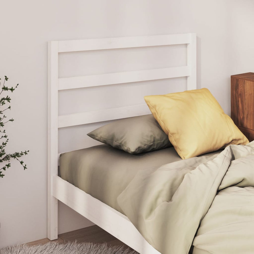 vidaXL Headboard White 95x4x100 cm Solid Pine Wood