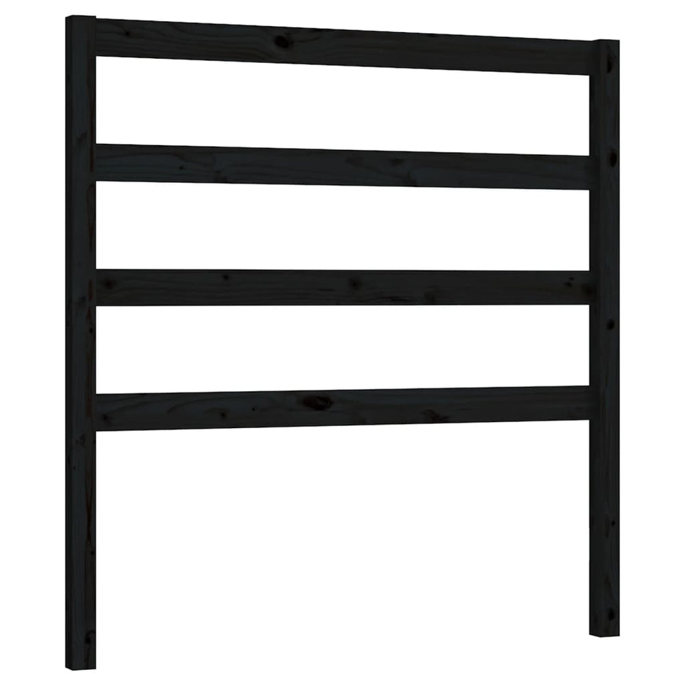 vidaXL Headboard Black 95x4x100 cm Solid Pine Wood
