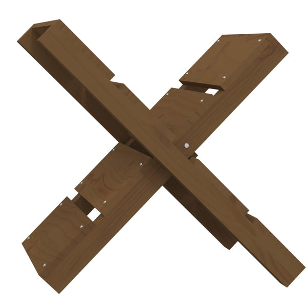 vidaXL Firewood Rack Honey Brown 47x39.5x48 cm Solid Pine Wood