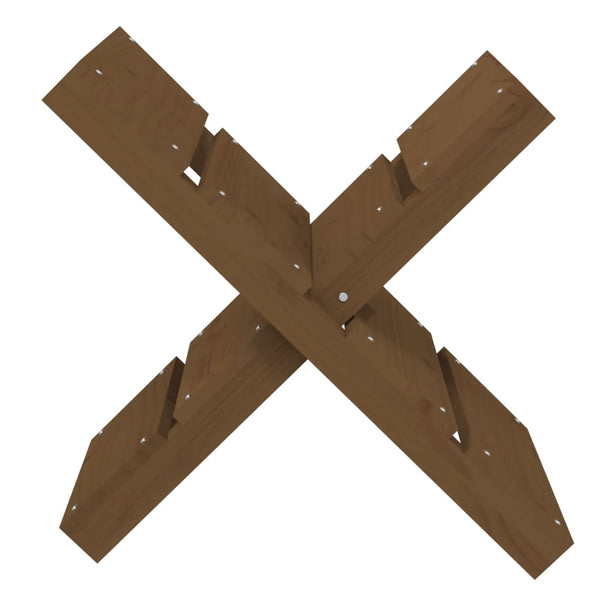 vidaXL Firewood Rack Honey Brown 47x39.5x48 cm Solid Pine Wood