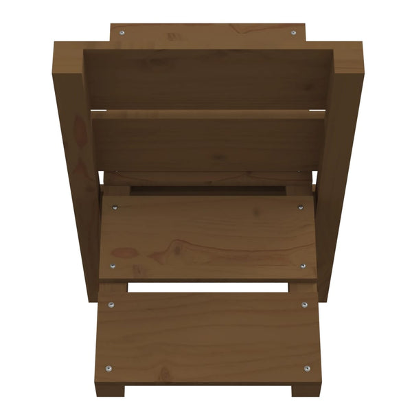 vidaXL Firewood Rack Honey Brown 47x39.5x48 cm Solid Pine Wood