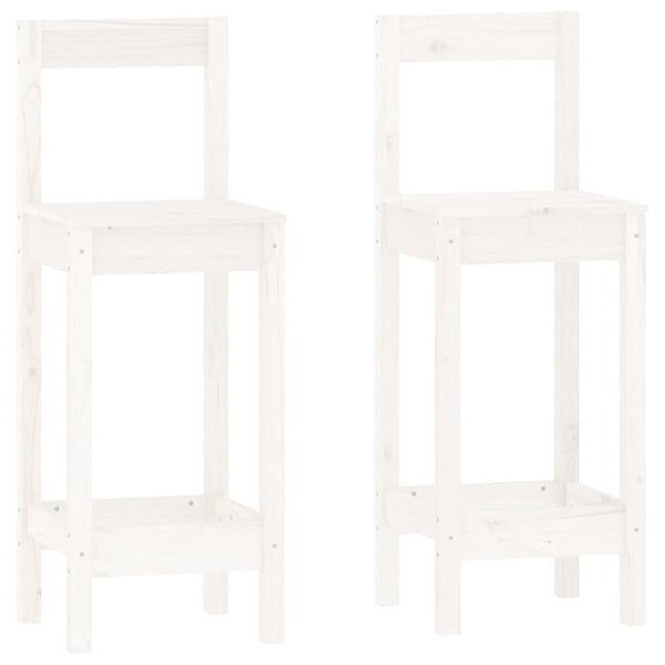 vidaXL 3-Piece Bar Set White Solid Pine Wood