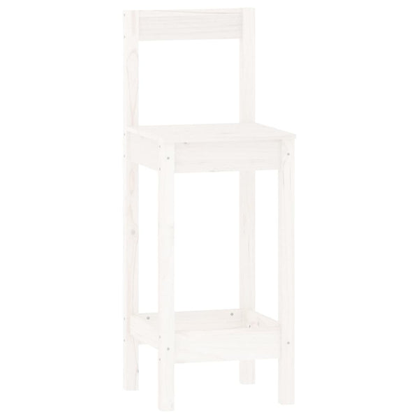 vidaXL 3-Piece Bar Set White Solid Pine Wood