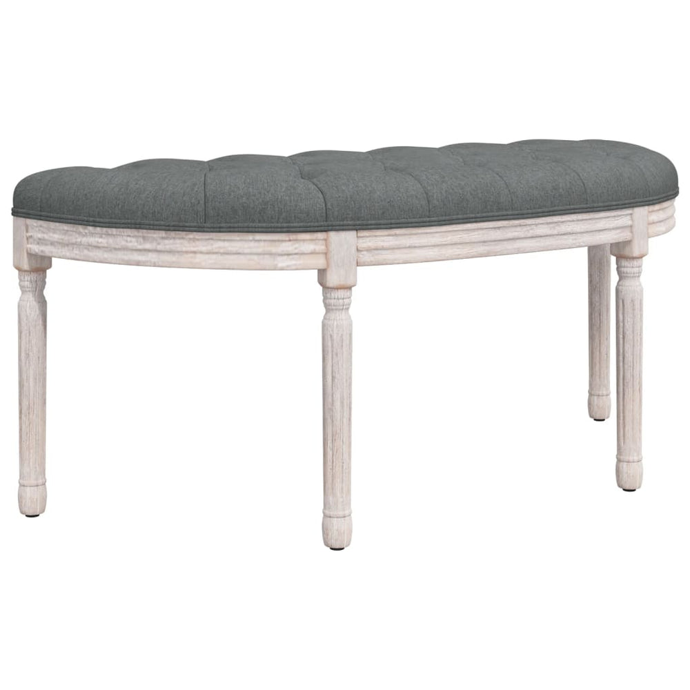 vidaXL Bench Dark Grey 110.5x45x49 cm Fabric