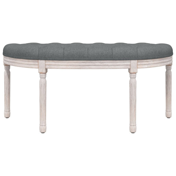 vidaXL Bench Dark Grey 110.5x45x49 cm Fabric