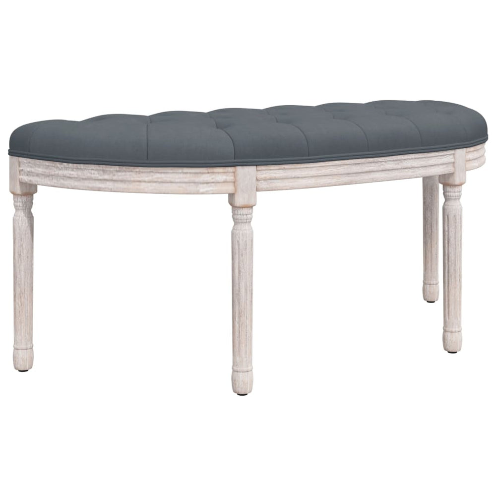 vidaXL Storage Bench Dark Grey 110.5x45x49 cm Velvet