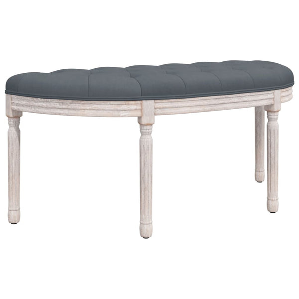 vidaXL Storage Bench Dark Grey 110.5x45x49 cm Velvet