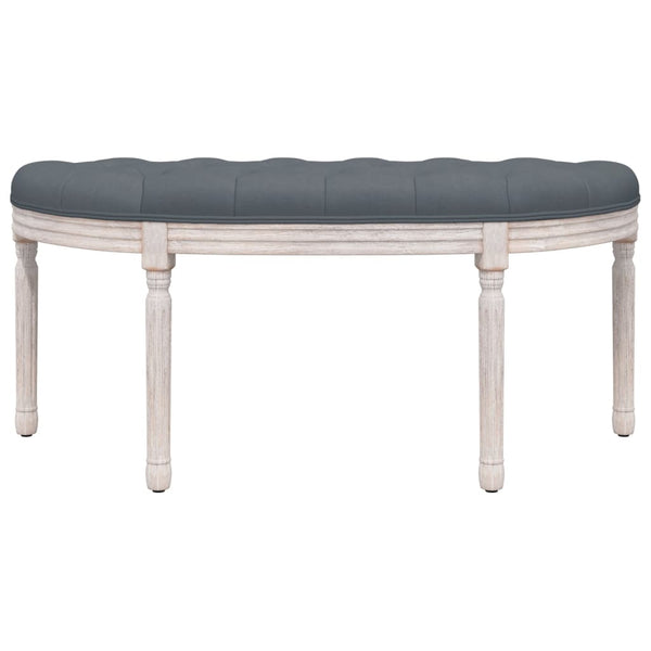 vidaXL Storage Bench Dark Grey 110.5x45x49 cm Velvet