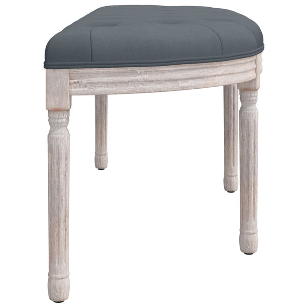 vidaXL Storage Bench Dark Grey 110.5x45x49 cm Velvet