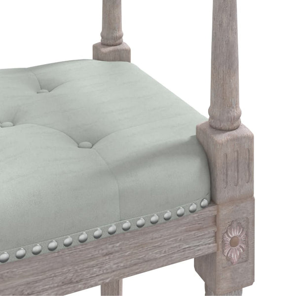 vidaXL Bench Light Grey 110x40x70 cm Velvet