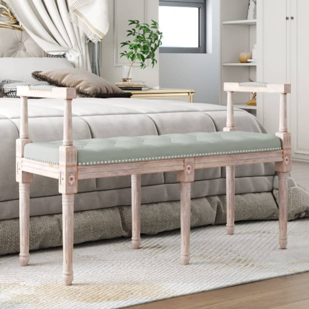 vidaXL Bench Light Grey 110x40x70 cm Velvet