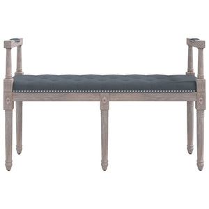 vidaXL Bench Dark Grey 110x40x70 cm Velvet