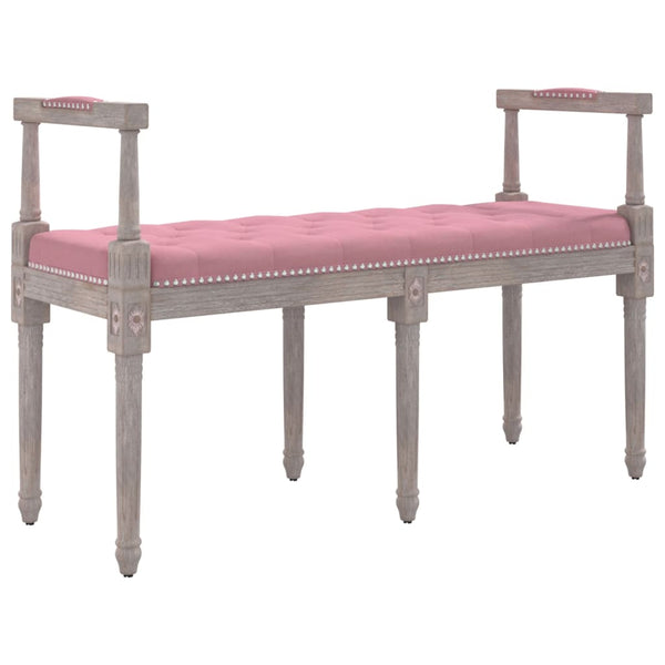 vidaXL Bench Pink 110x40x70 cm Velvet