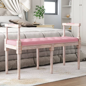 vidaXL Bench Pink 110x40x70 cm Velvet