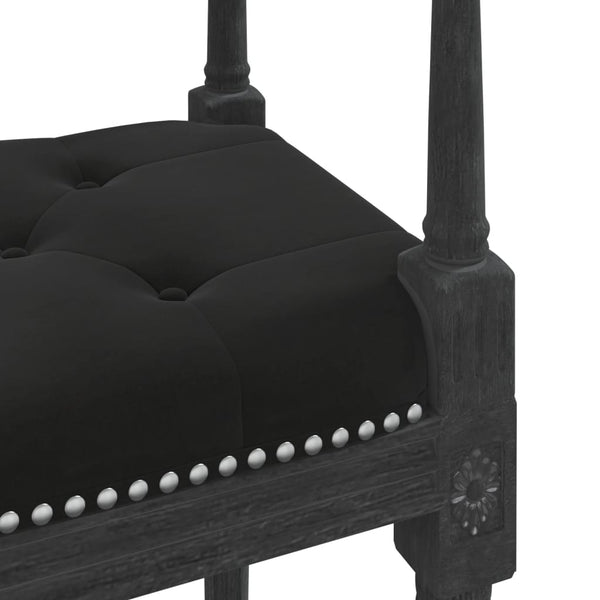 vidaXL Bench Black 110x40x70 cm Velvet