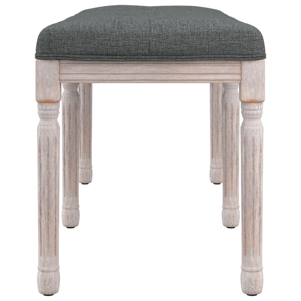 vidaXL Bench Dark Grey 110x40x49 cm Fabric