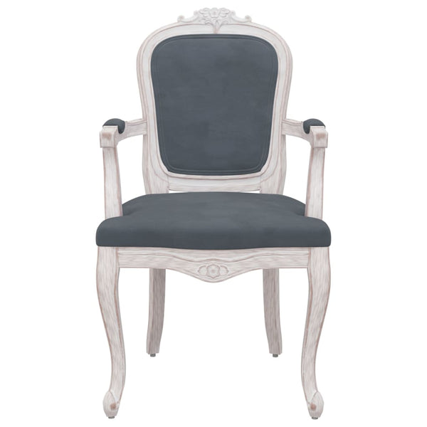 vidaXL Dining Chairs 2 pcs Dark Gray 62x59.5x100.5 cm Velvet