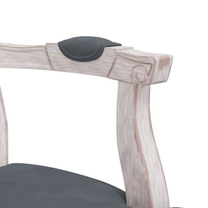 vidaXL Dining Chairs 2 pcs Dark Gray 62x59.5x100.5 cm Velvet