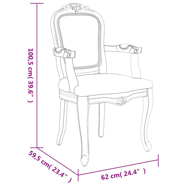 vidaXL Dining Chairs 2 pcs Dark Gray 62x59.5x100.5 cm Velvet