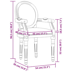 vidaXL Dining Chair Dark Gray 54x56x96.5 cm Fabric