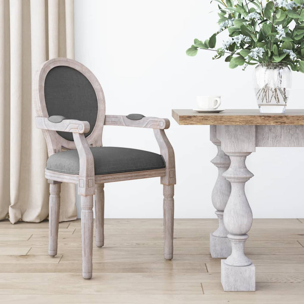 vidaXL Dining Chair Dark Gray 54x56x96.5 cm Fabric