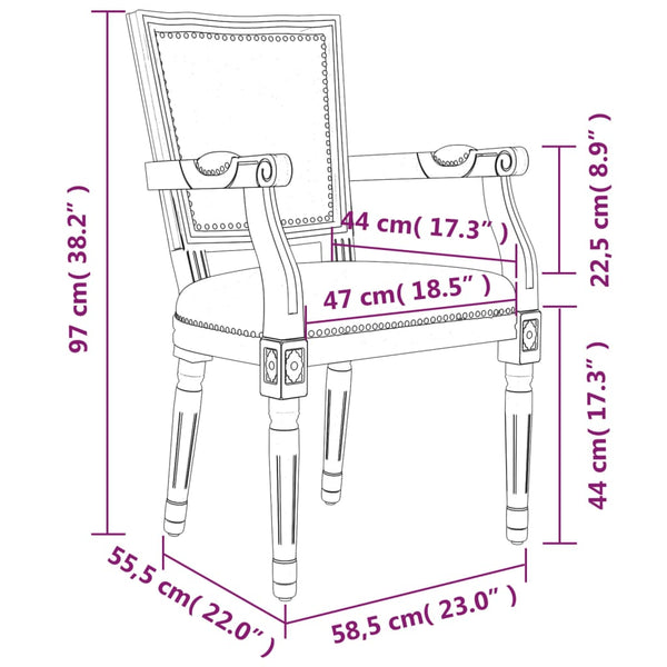 vidaXL Dining Chair Linen
