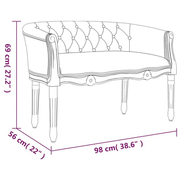 vidaXL Bench 98x56x69 cm Linen